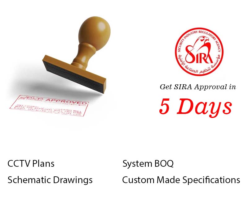 Get SIRA approval for CCTV security drawings in 5 days from DSP consultants, SIRA Consultancy Services Dubai